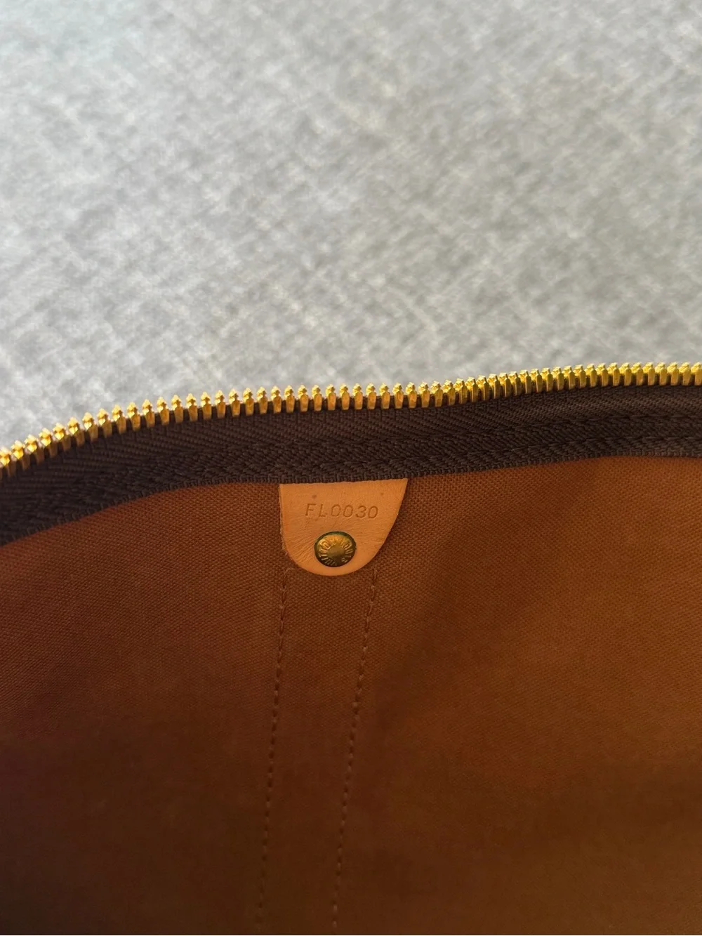Louis Vuitton Keepall 50 Brown Monogram Leather Travel Duffel Bag with Strap